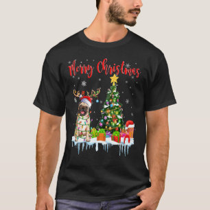 Merry Christmas Cute Christmas Lights Santa Reinde T-Shirt