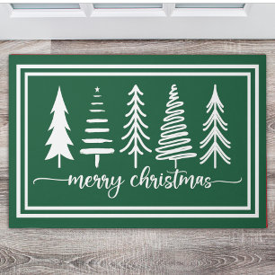 Merry Christmas Cute Christmas Tree Doormat