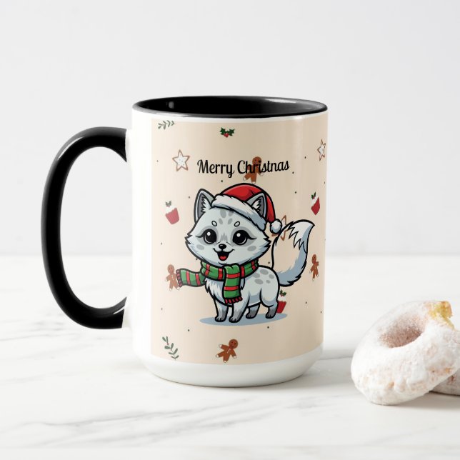 Merry Christmas | Cute Dog Christmas Mug (With Donut)