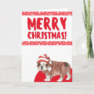 Merry Christmas Cute Dog Holiday Card