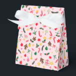 Merry Christmas Cute Doodle Whimsical Pattern  Favour Box<br><div class="desc">Hope you like this holiday design. Click "personalize" to edit and change the background colors. Check my shop for more matching items like greeting cards, gift tags, stickers, mugs, towels, tissue paper as well as other holiday patterns. Thanks for shopping with me! if you'd like something custom let me know!...</div>