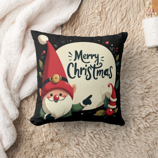 Merry Christmas Cute Elf Cushion (Blanket)