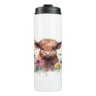Merry Christmas Cute Highland Cow Classic T-Shirt Thermal Tumbler