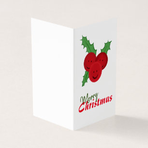 Merry Christmas cute holly drawing