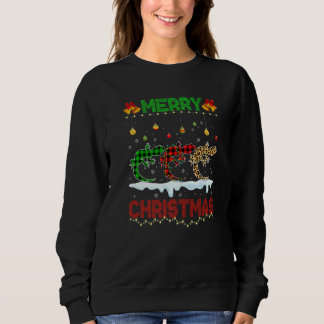 Merry Christmas Cute Leopard Gecko Xmas Leopard Pl Sweatshirt