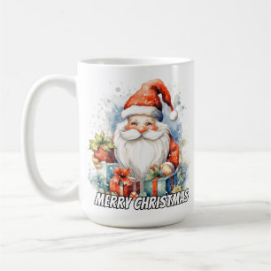 Merry Christmas Cute Little Santa Claus Coffee Mug