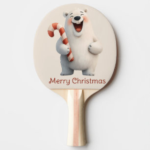 Merry Christmas Cute Polar Bear Design Ping Pong Paddle