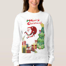 Merry Christmas Cute Santa  Sweatshirt