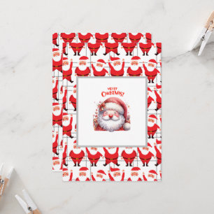 Merry christmas cute santaclaus gift for friends invitation