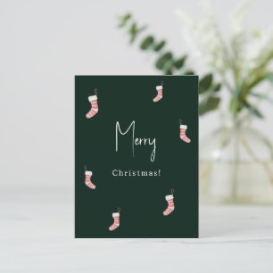 Merry Christmas Cute Stockings Holidays Card