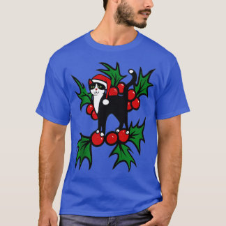Merry Christmas Cute Xmas Tuxedo Cat Christmas -gi T-Shirt