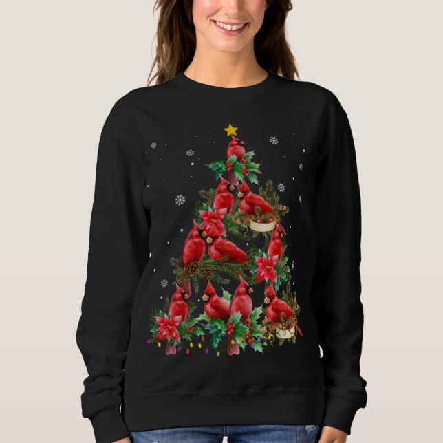 Merry Christmas Cutest Cardinal Bird Lovers Xmas L Sweatshirt (Front)
