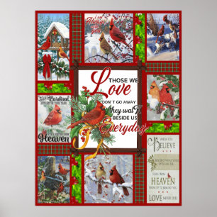Merry Christmas Cutest Cardinal Bird Lovers Xmas Poster