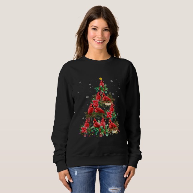 Merry Christmas Cutest Cardinal Bird Lovers Xmas Sweatshirt (Front Full)
