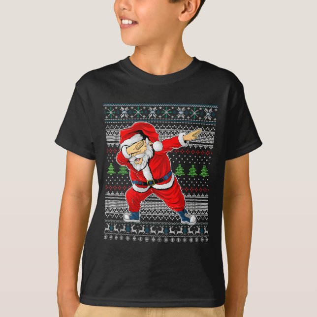 Merry Christmas Dabbing Santa Claus Xmas Holiday P T-Shirt (Front)