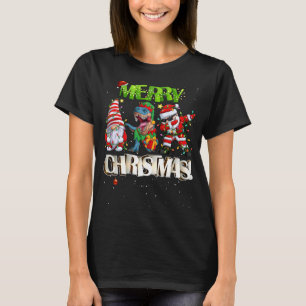 Merry Christmas Dabbing santa Gnomes Dinosaur T T-Shirt