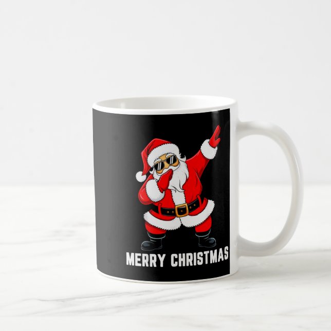 Merry Christmas Dabbing Santa Men Kids Boys Xmas P Coffee Mug (Right)