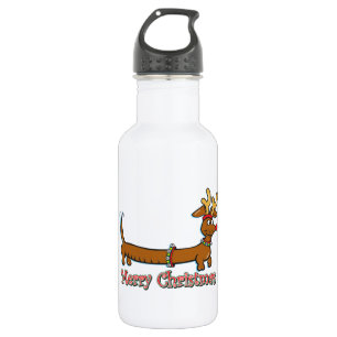 Merry Christmas Dachshund 532 Ml Water Bottle