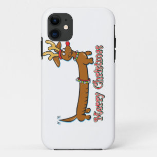 Merry Christmas Dachshund iPhone 11 Case