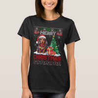 Merry Christmas Dachshund Dog Lover Family Ugly Xm