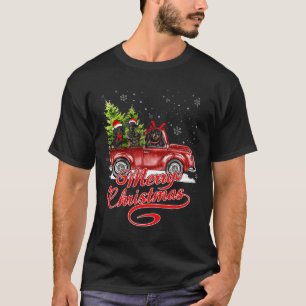 Merry Christmas Dachshund Dog Lover Santa Reindeer T-Shirt