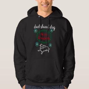 Merry Christmas Dachshund Dog Lover Through The Sn Hoodie