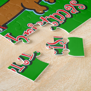 Merry Christmas Dachshund Jigsaw Puzzle