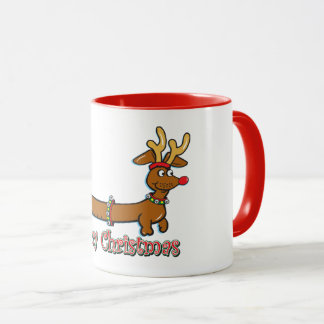 Merry Christmas Dachshunds Mug