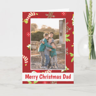 Merry Christmas Dad Holiday Photo Card
