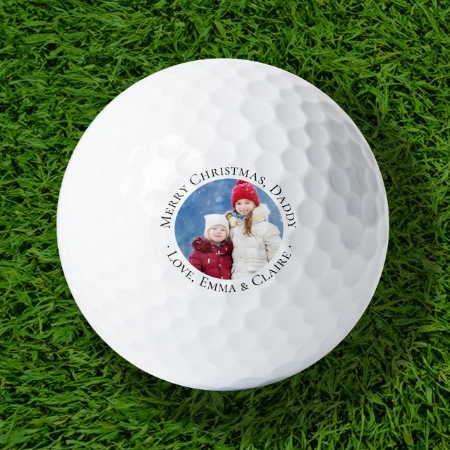 Merry Christmas Daddy Custom Photo Golf Balls (Creator Uploaded)