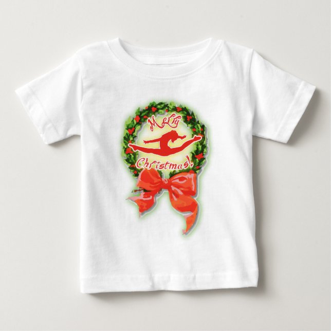 Merry Christmas Dance Dancer Gymnasitcs Baby T-Shirt (Front)