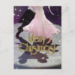 Merry Christmas Dancers Holiday Postcard