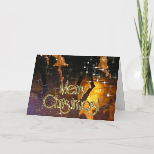 Merry Christmas Dancers PERSONALIZED Holiday Card (Front)
