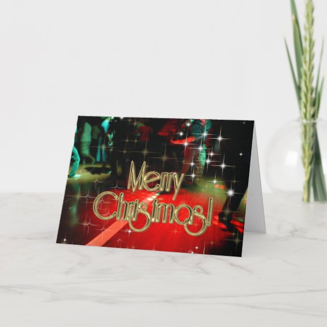Merry Christmas Dancers PERSONALIZED Holiday Card (Front)