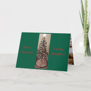 Merry Christmas, Daughter, Folded Greeting Card