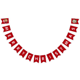 Merry Christmas Daughter Red And White Photo Bunting