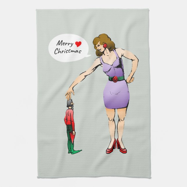 Merry Christmas Dear Elf Tea Towel (Vertical)