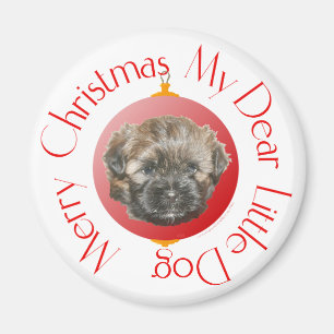 Merry Christmas Dear Little Rescued Dog Magnet