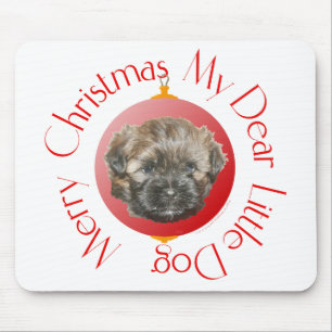 Merry Christmas Dear Little Rescued Dog Mouse Pad