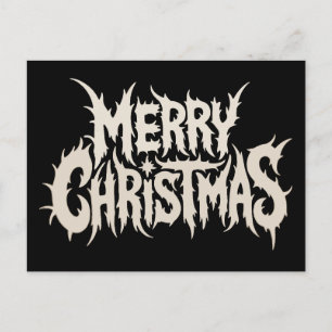 Merry Christmas Death Black Metal Goth Music Xmas Holiday Postcard