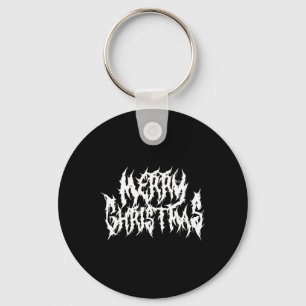 Merry Christmas. Death Metal Key Ring