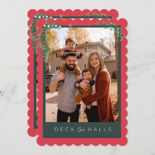 Merry Christmas Deck the Halls Greeting Card