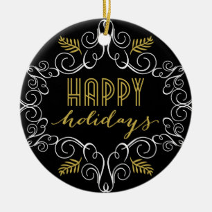 Merry Christmas Deco Frame Holiday Photo Ornament