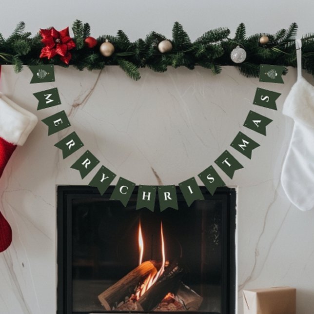 Merry Christmas Decor Simple Modern Bunting (Creator Uploaded)