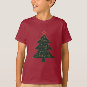 Merry Christmas decorated pine tree T-Shirt