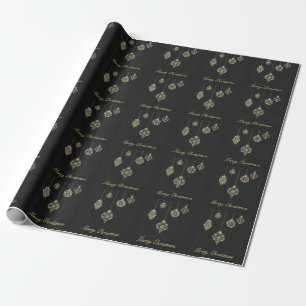 Merry Christmas Decorative Gold Geometry wrapping Paper