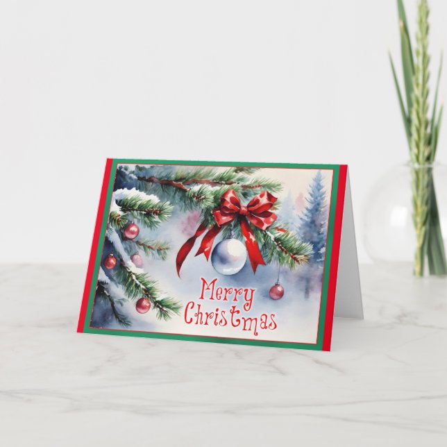 Merry Christmas, decorative illustration, Card (Front)