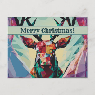 Merry Christmas Deer Postcard