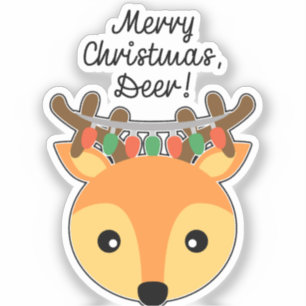 Merry Christmas, Deer! Sticker