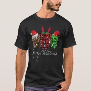 Merry Christmas Dental Buffalo Leopard Plaid Tooth T-Shirt